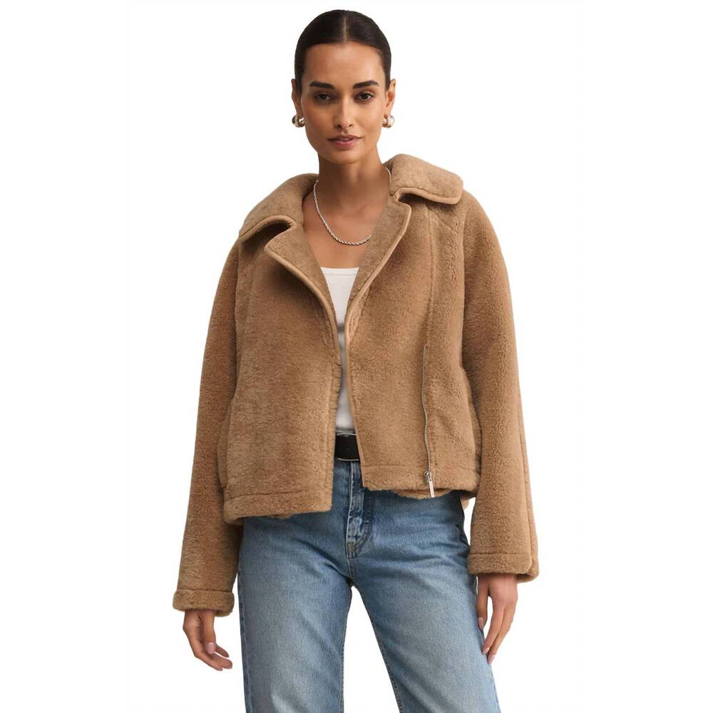 NEW Z SUPPLY townsend sherpa jacket in natural